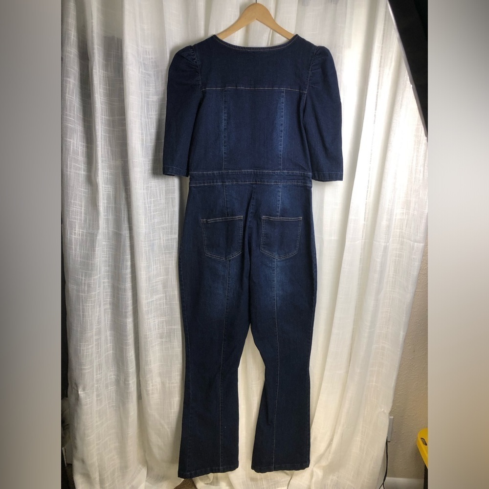VENUS Dark Blue Jumpsuit with Metallic Buttons size 16 NWOT - Picture 12 of 15